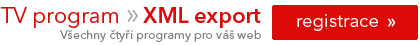 XML export TV programu - registrace